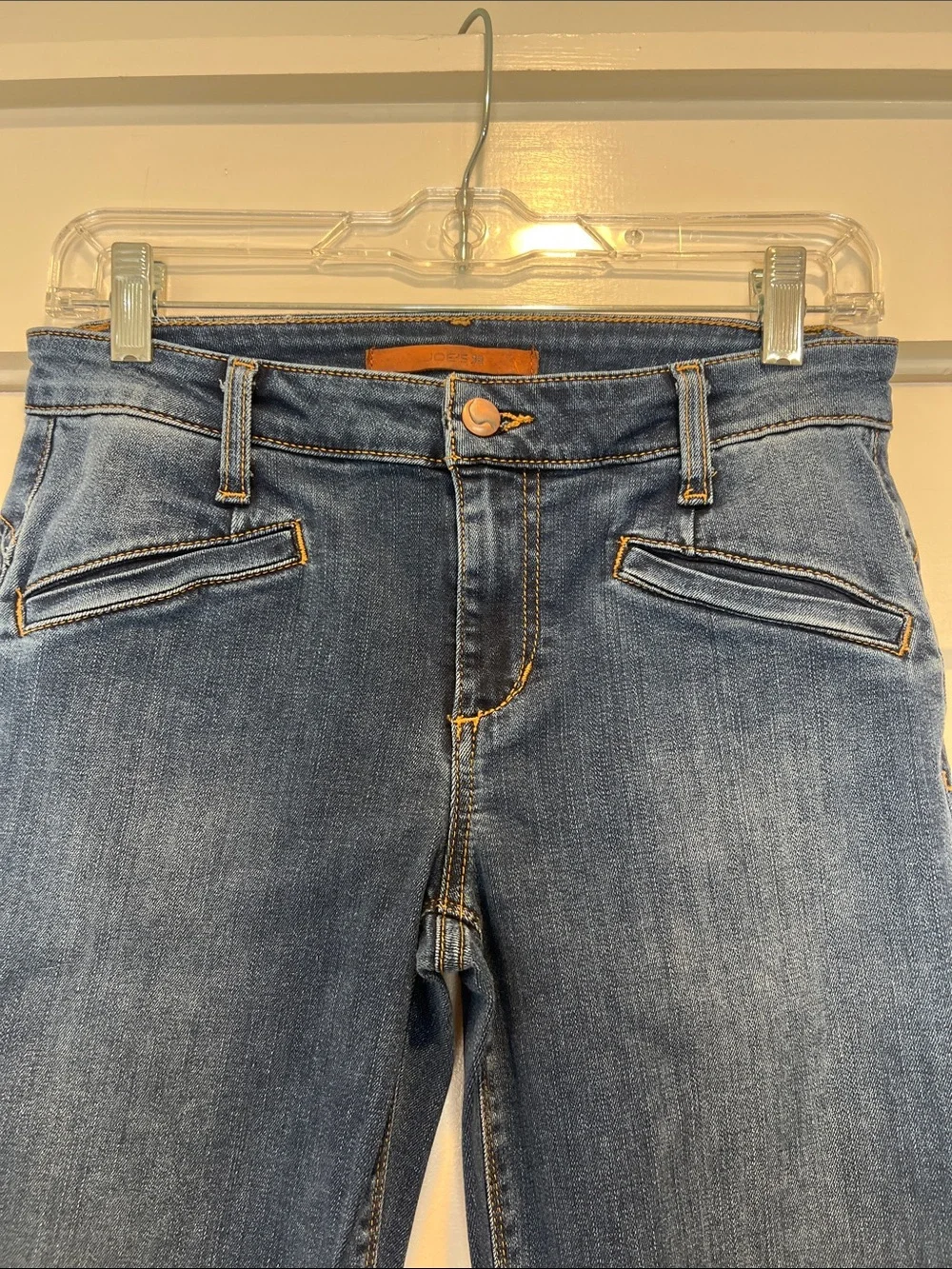 Joe's Jeans Deep Blue flawless the mustang Flared Wide-Leg Jeans size 28.